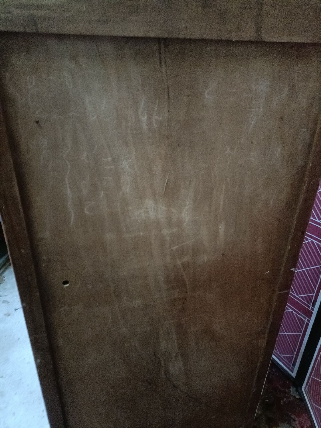 Vintage two-door cabinet with shelves