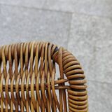 pair of Italian wicker chairs