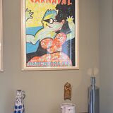 Old lithograph poster Javier Mariscal Carnival