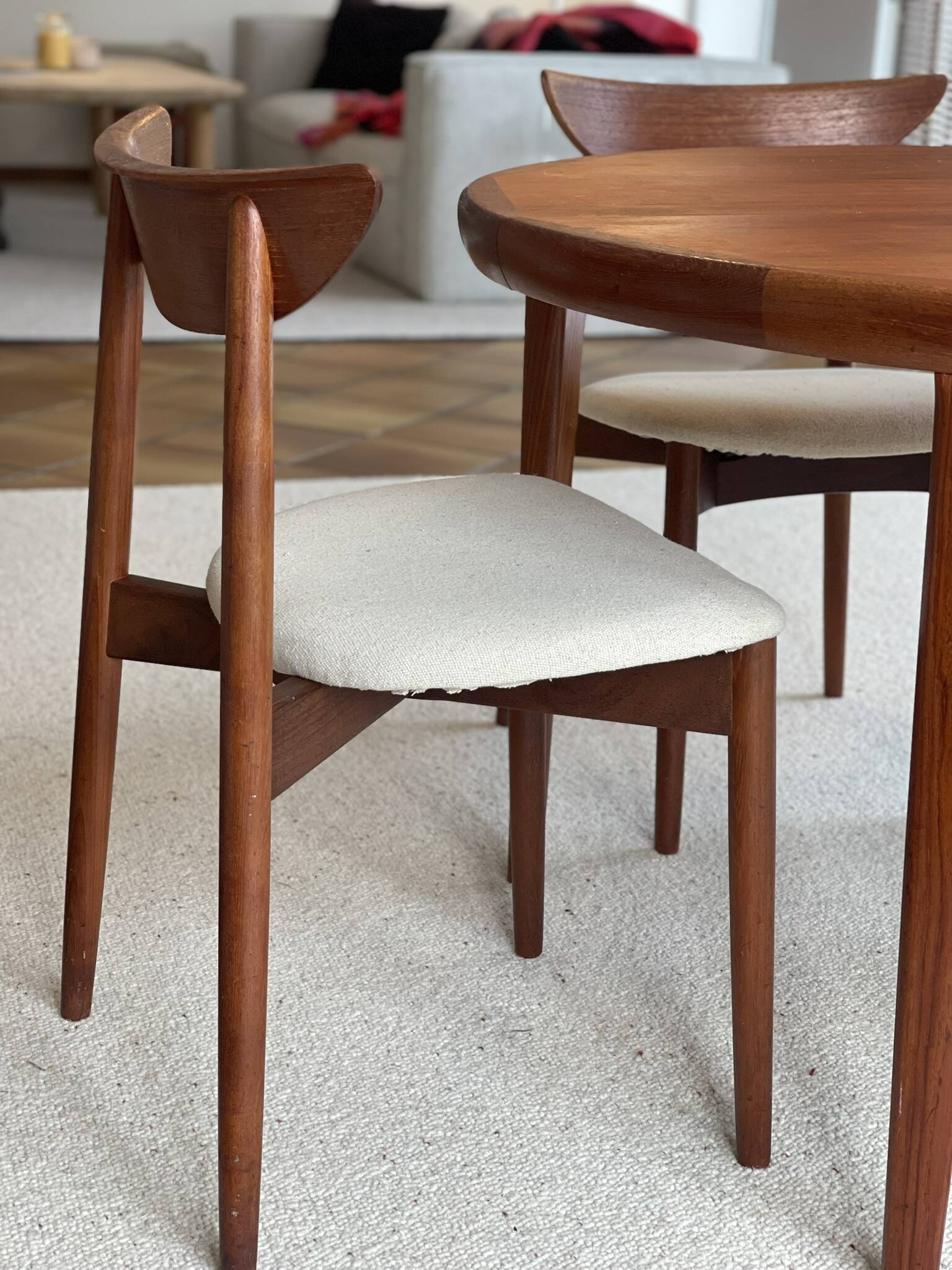 Lot de 6 chaises en Teck par Harry Østergaard Model 58