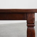 Large French Provincial rustic Oak Table, ca. 1900