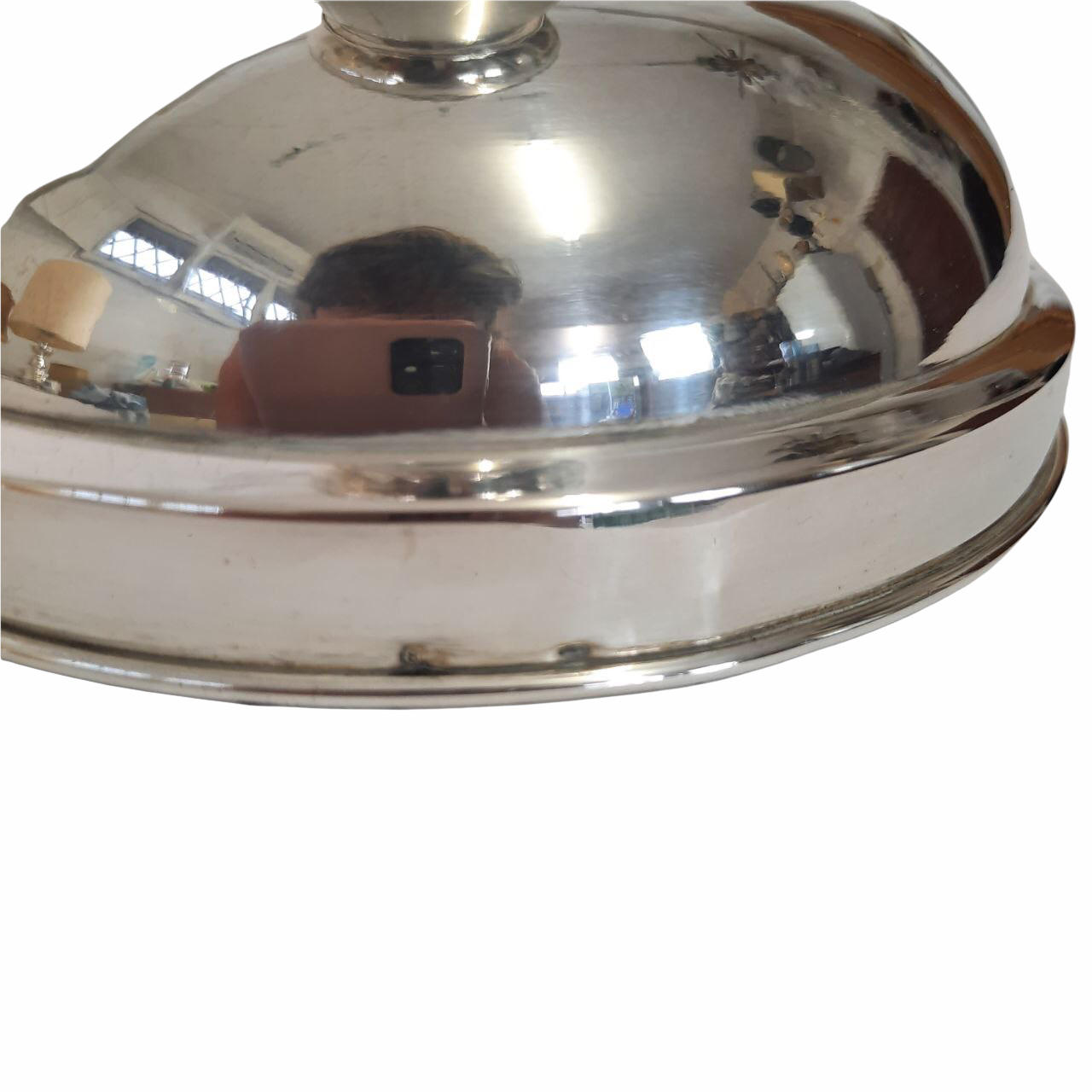 Three vintage bedside lamps in silver