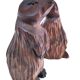 Deux marmottes bois sculpté art populaire français