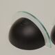 Pair of half-moon metal and lucite wall lights Postmodern Memphis vintage Circa 1980