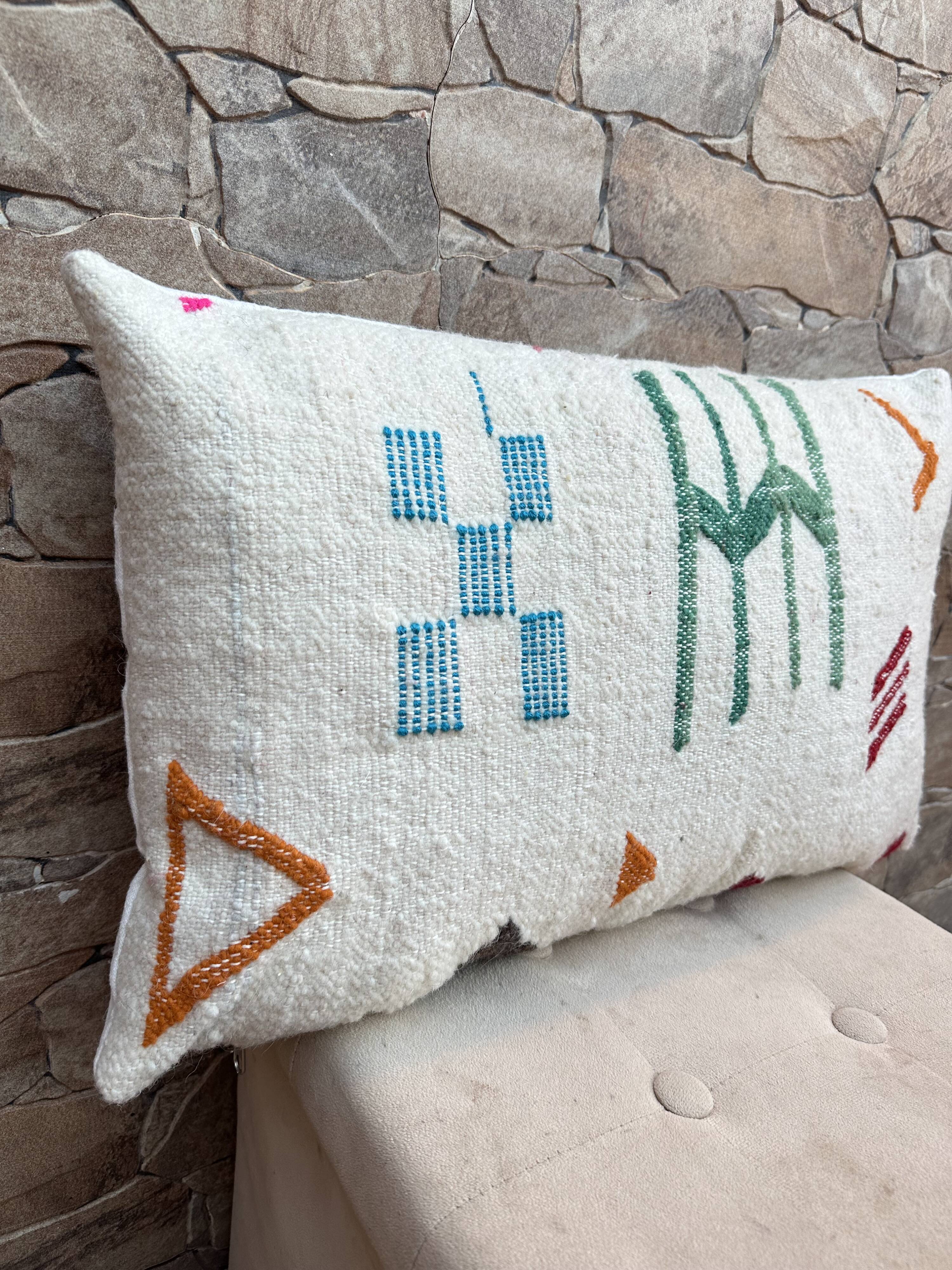 Moroccan pillowcase, Berber cushion cover, woven pillowcase