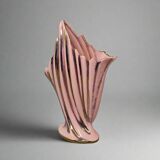 1960s Astonishing Pink and Gold Vase by SICAS Limited Edition. Made In Italy