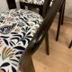 Set of 4 vintage wooden and fabric chairs, 1970