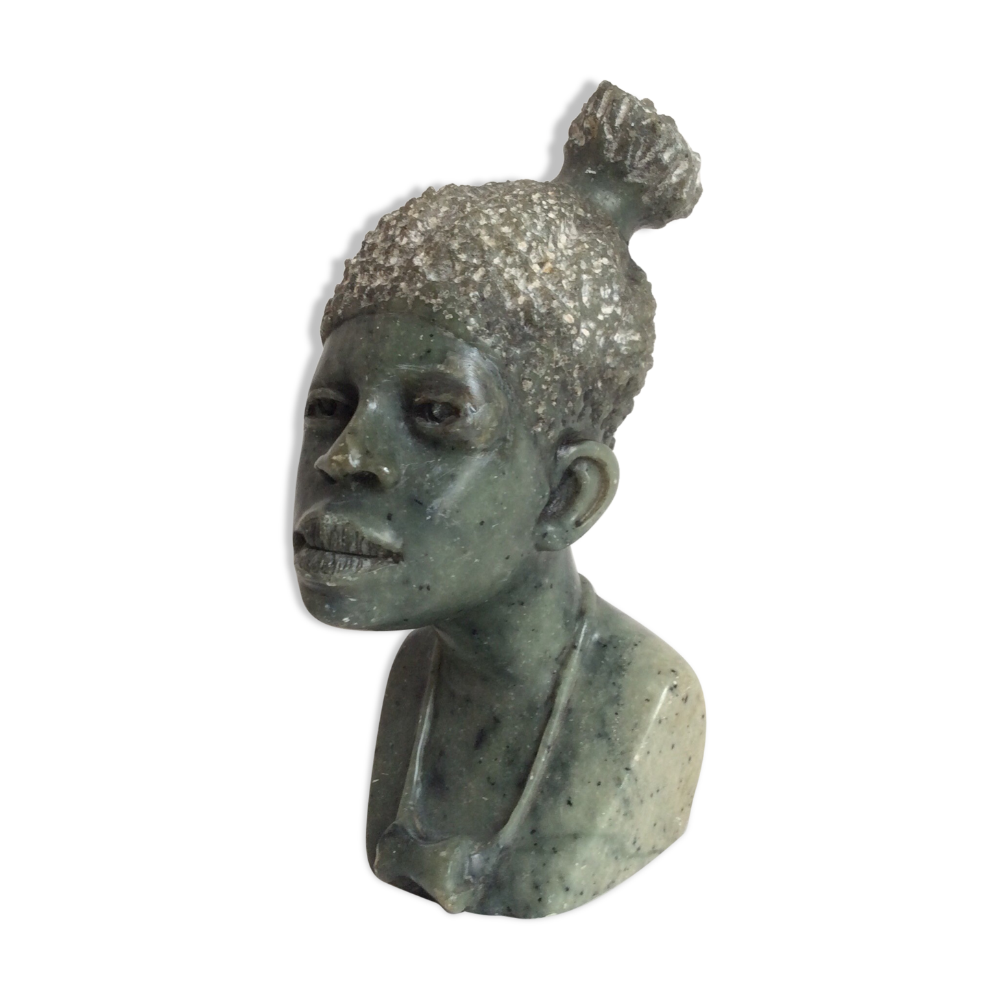 African stone bust