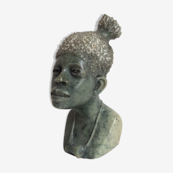 African stone bust