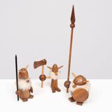 Jouets en teck vikings Kay Bojesen Danemark années 1960