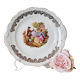 Large serving plate with romantic Frangonard scene with 24 carat gold