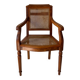 Barber chair with caning