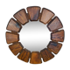 Miroir brutaliste bois rond 52 cm
