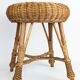 Vintage wicker stool, 1960