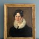 Oil on canvas, portrait of a woman around 1830