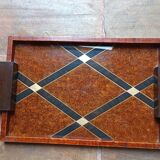 Plateau bois marqueterie
