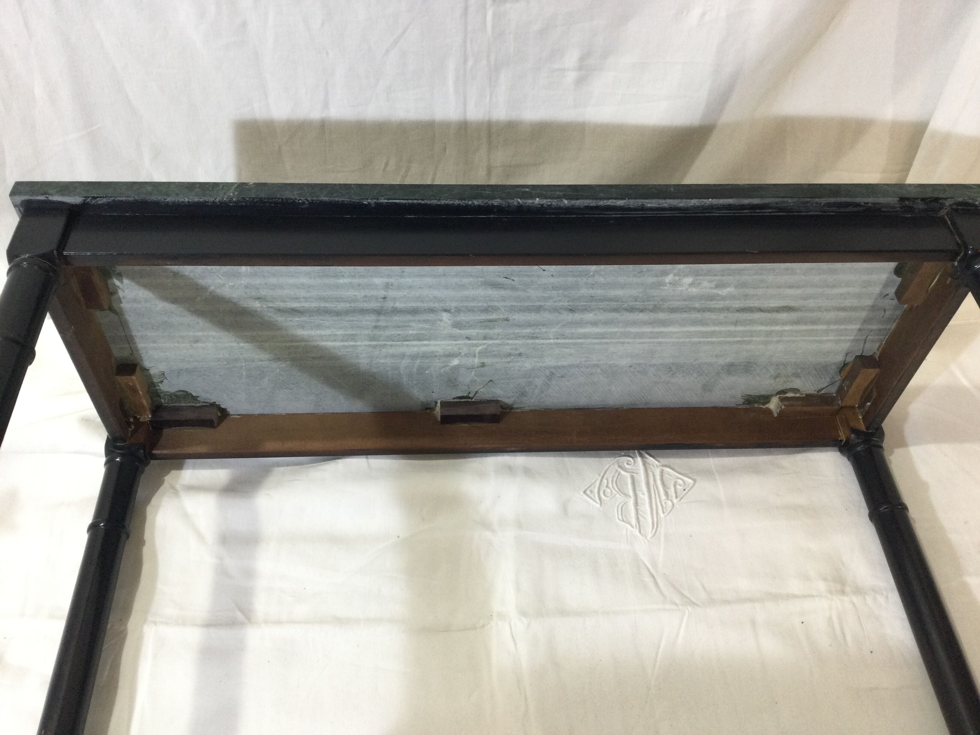 Wood and marble console