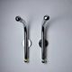 Pair of tubular chrome wall lights Italy, 1970