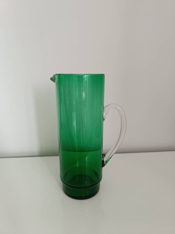 Broc - carafe - pichet en cristal vert