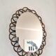 Vintage rattan mirror 60s