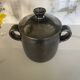 Black ceramic covered pot – Vallauris, 1950s
