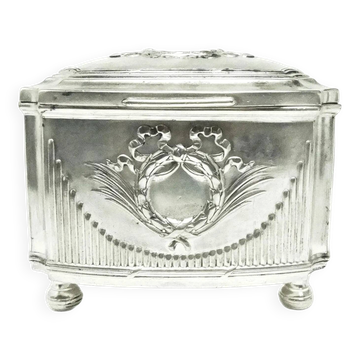 Sugar bowl, Classicism, silver-plated brass, Poland, early 20th century