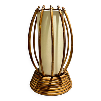Rattan & bamboo lamp
