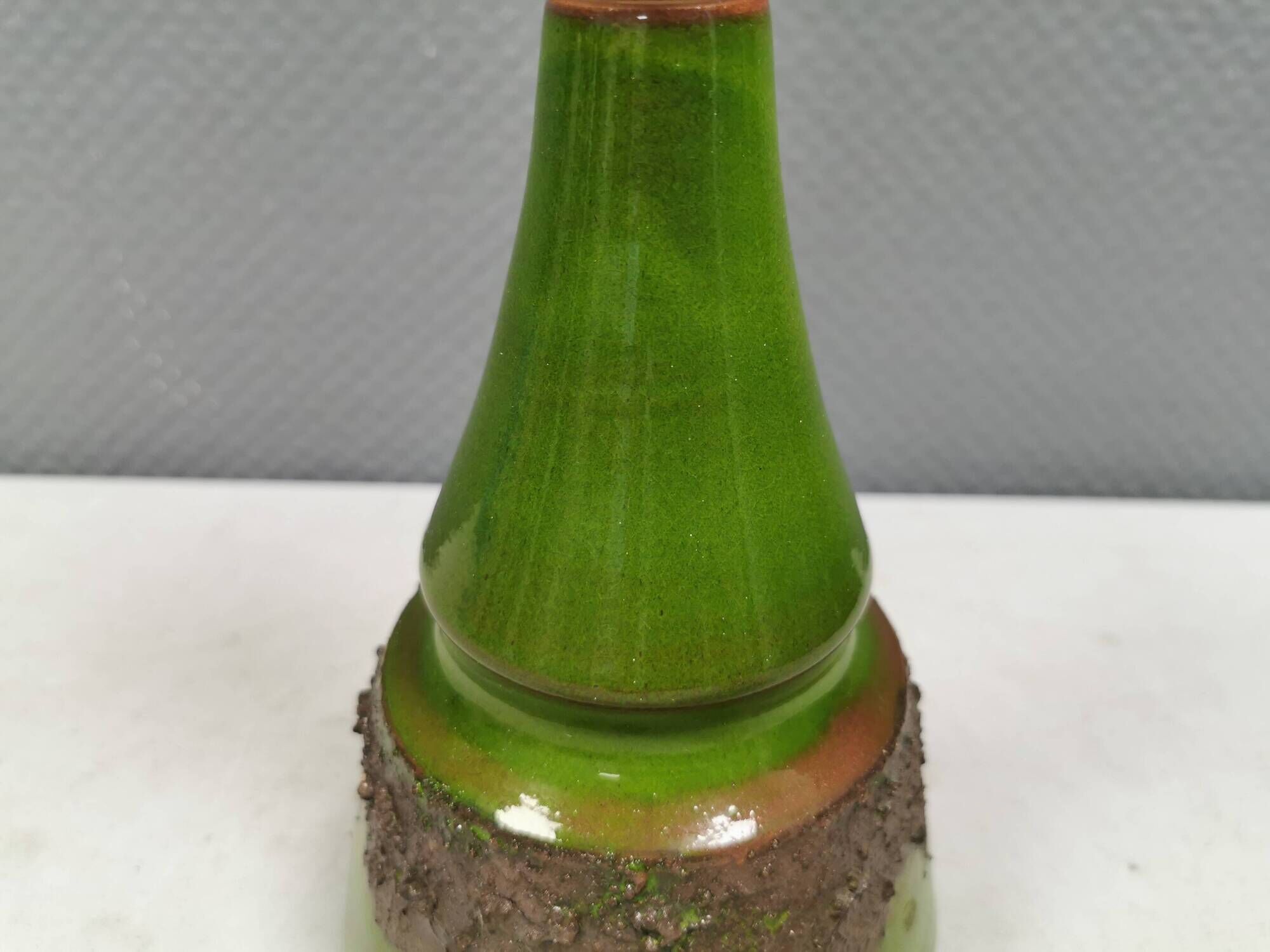 Lampe de table en émail vert de Bartholdy Ceramics, années 1960-70, Danemark.