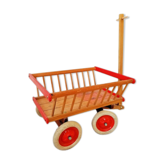 Chariot enfant jouet bois vintage