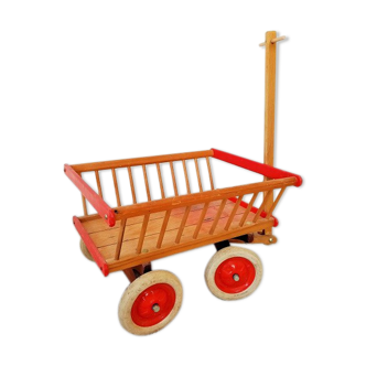 Vintage wooden toy wagon