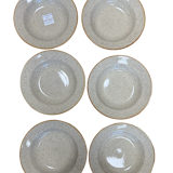 Beige ceramic deep plates