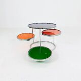 Vintage Kare Design Colorful Chrome and Glass Coffee Table