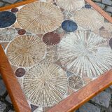 Coffee table teak tiles by Tue Poulsen for Haslev