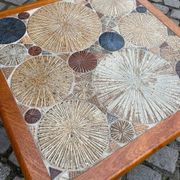 Coffee table teak tiles by Tue Poulsen for Haslev