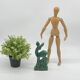 Status / ceramic statuette, doe / fawn, lemanceau art deco