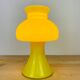 Mushroom lamp yellow glass space age 70's