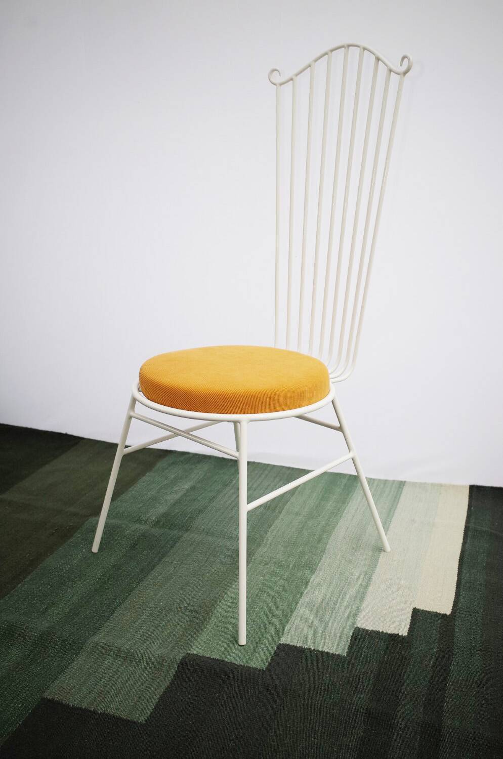 2 x Gartenstuhl vintage Metall blanc