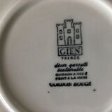 6 dessert plates fruit earthenware from Gien Cordon Rouge