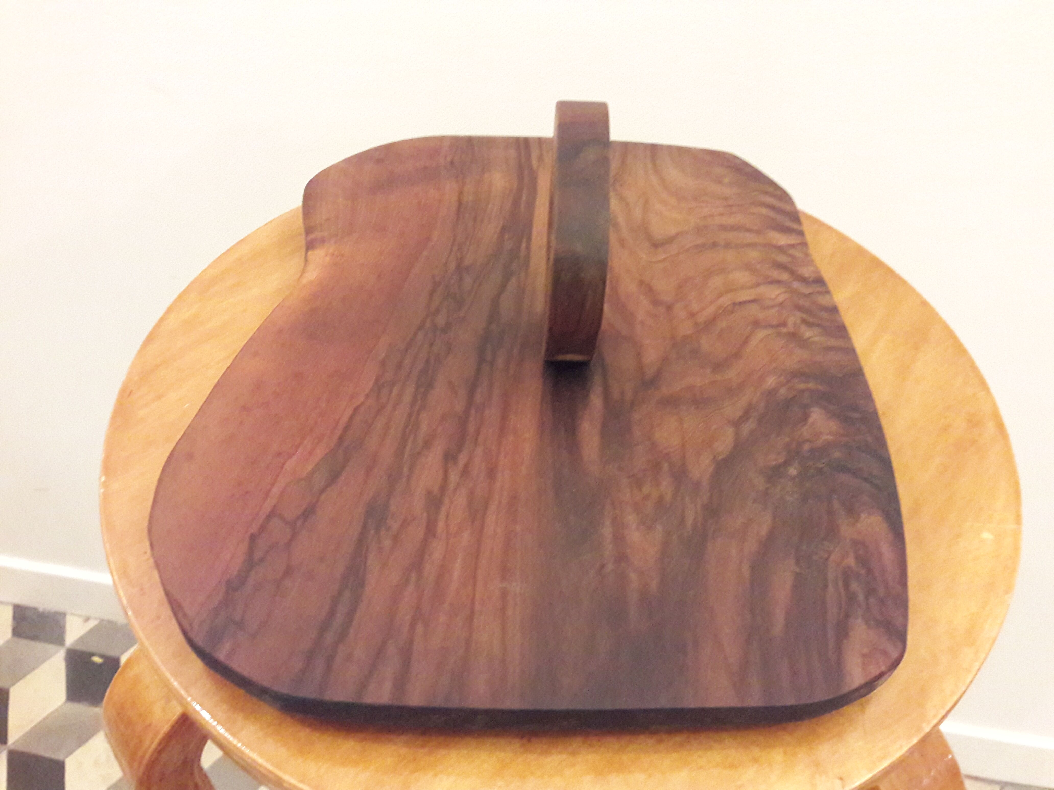 Vintage olive wood cheese platter
