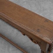 17th century Jacobean carved oak bench, UK