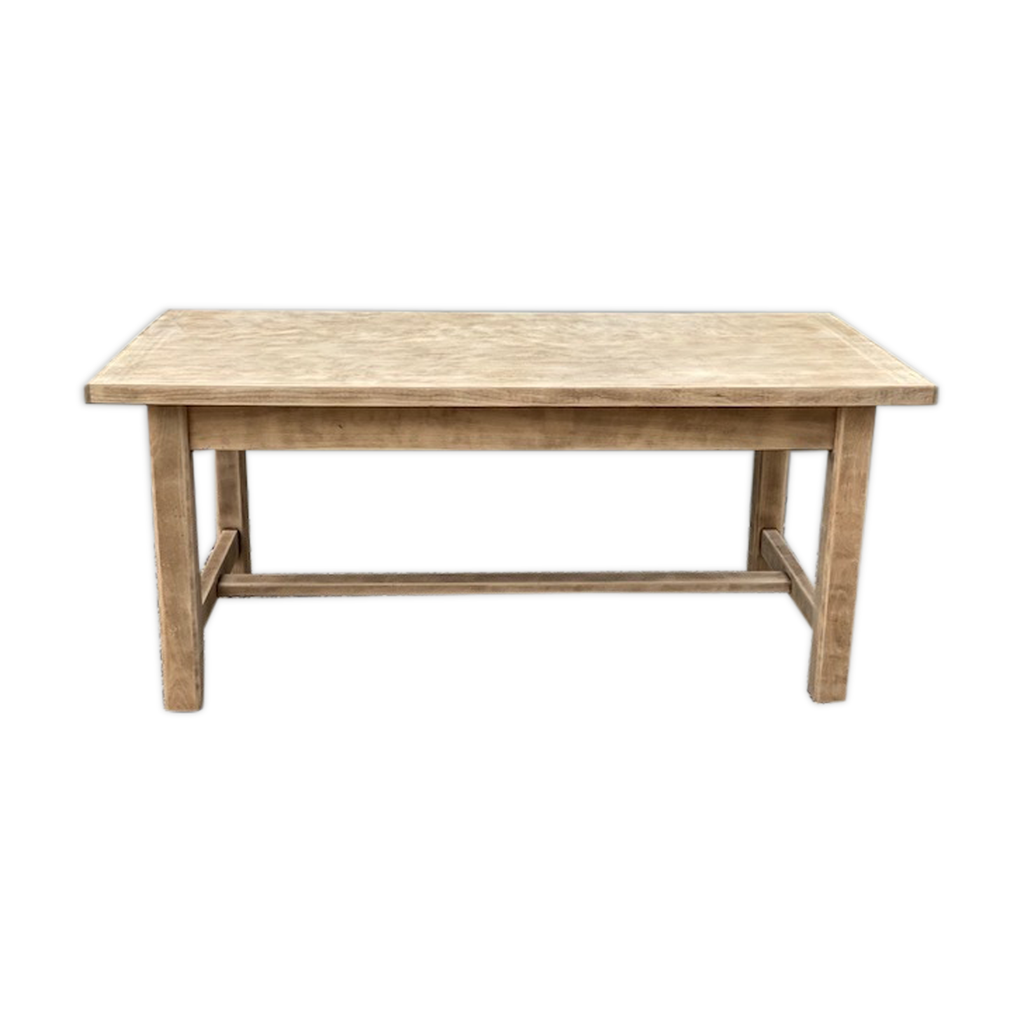 Table de ferme poncée 176 cm