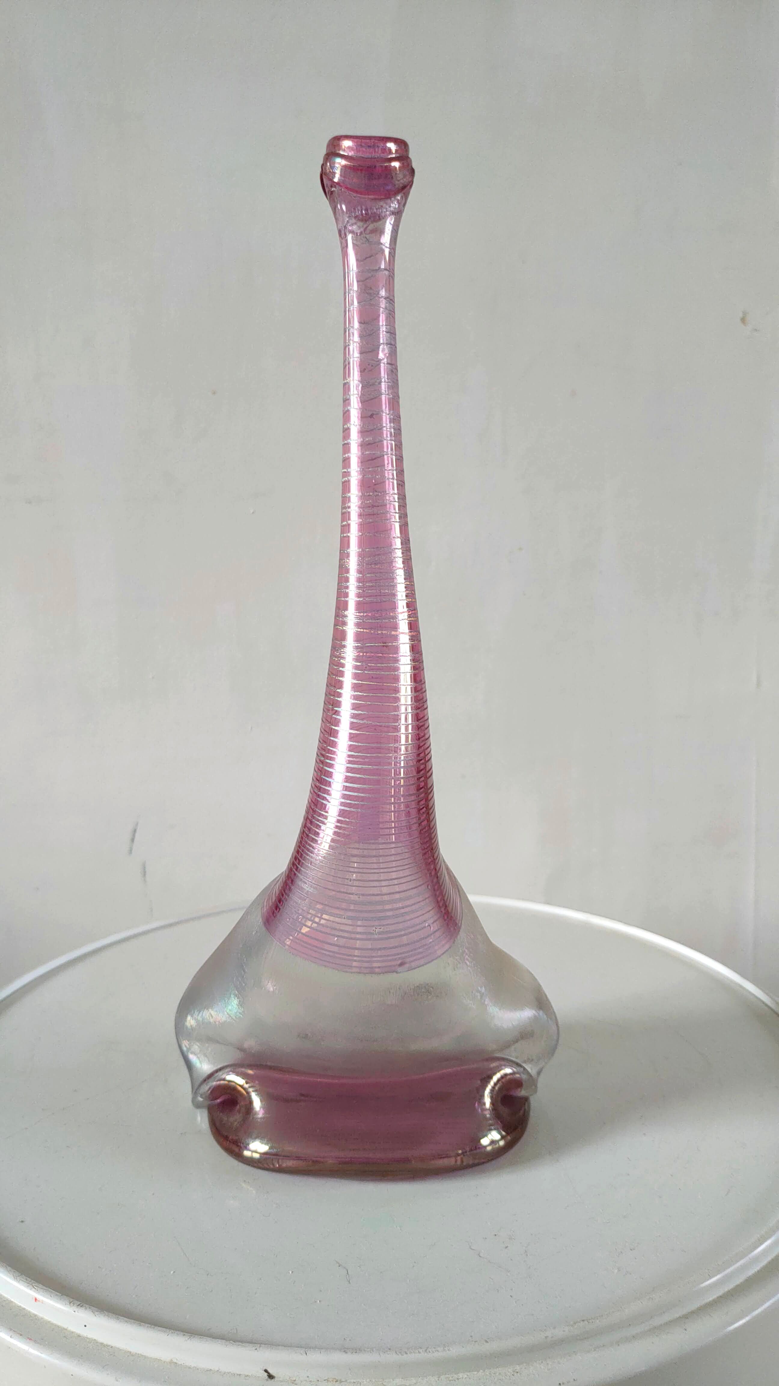 Heiner Dusterhaus Vase for Vera Walther Cobra German Art Glass Signed
