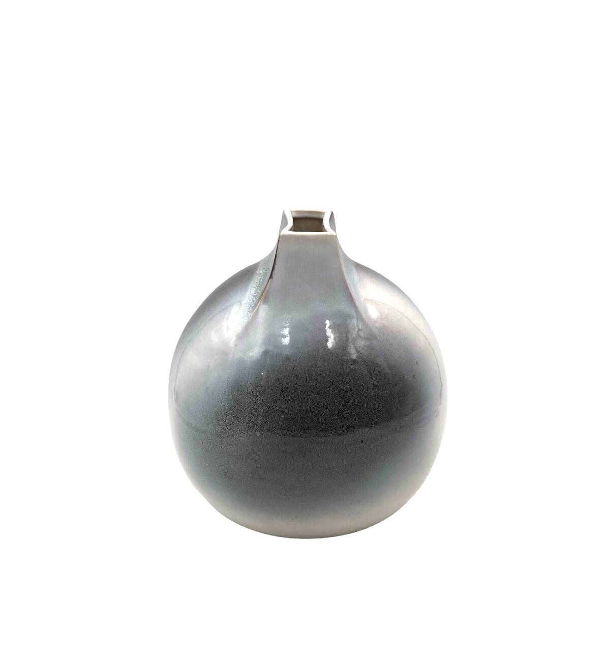 Mid-century Modern spherical gres vase, Franco Bucci Italy ca. 1970