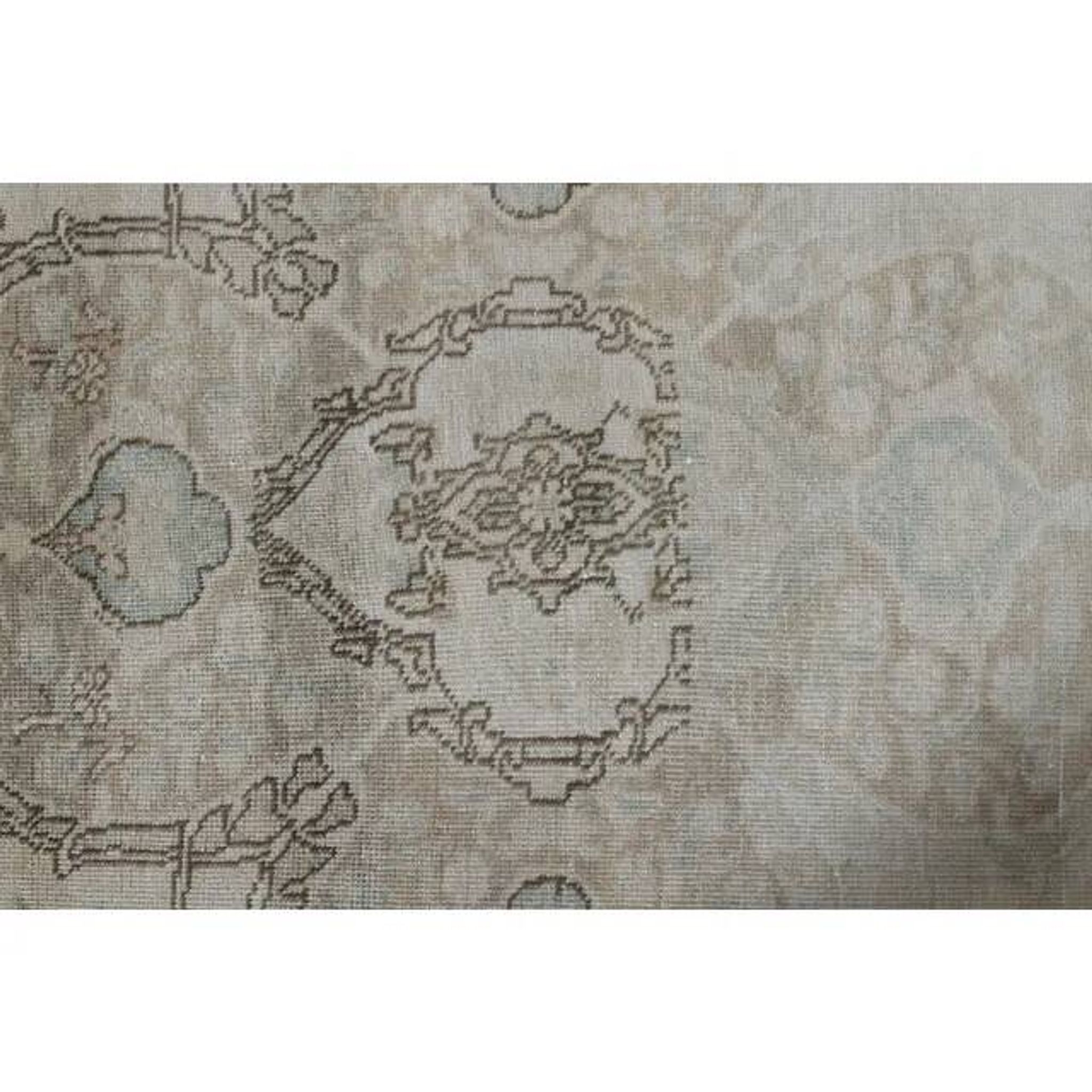 1970s Vintage Persian Handmade Wool Cotton Beige Area Rug 285x370