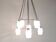 Lustre en verre et en chrome 1970s
