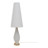 Opaline and brass lamp, Italy 1960