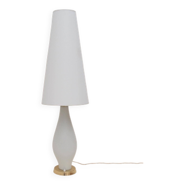Lampe en opaline et laiton, Italy 1960