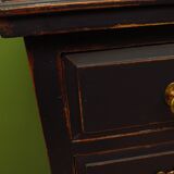 Substantial antique painted black chest of drawers