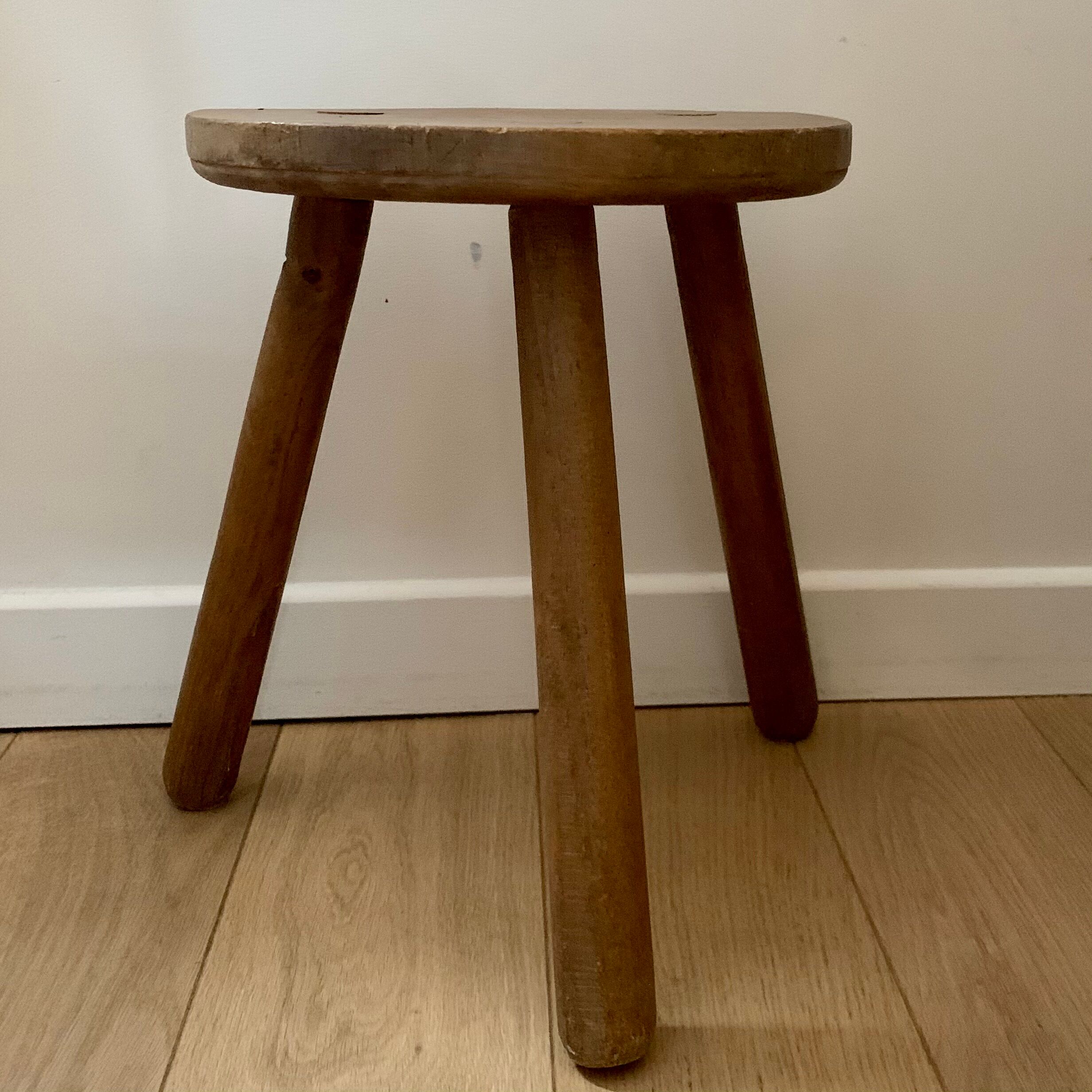 Wooden tripod stool