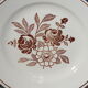 10 vintage flat plates - Brown Roses